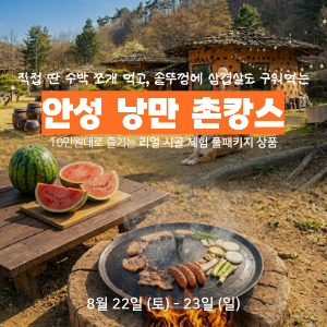 [2기 모집 오픈] 경기 남부권 주목, 안성 낭만 촌캉스 2기 (8월 22일) 이미지