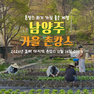 [2026 마지막촌캉스] 촌캉스 즐기기 가장 좋은 계절, 남양주 가을 촌캉스 (11월 14일) 이미지